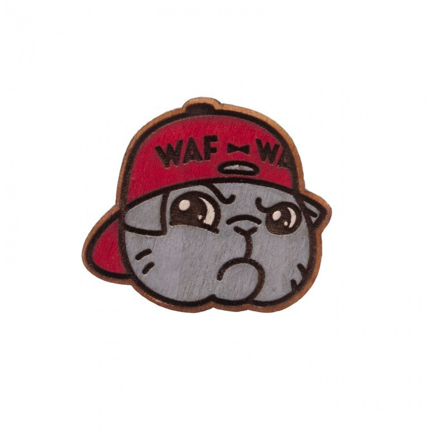 Значок WafWaf Котик в кепке