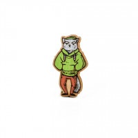 Значок WafWaf Кот в худи