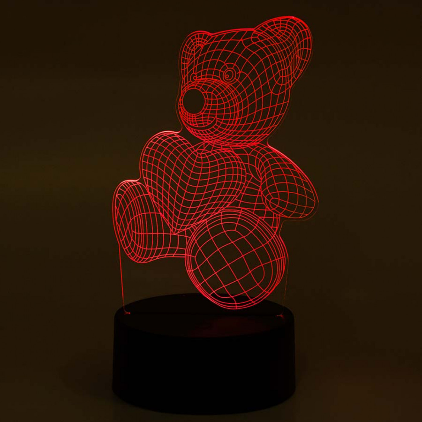 3D Светильник Мишка с сердцем 3D Светильник Мишка с сердцем