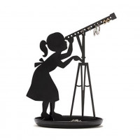 Держатель для украшений Kikkerland Девочка-звездочет черный