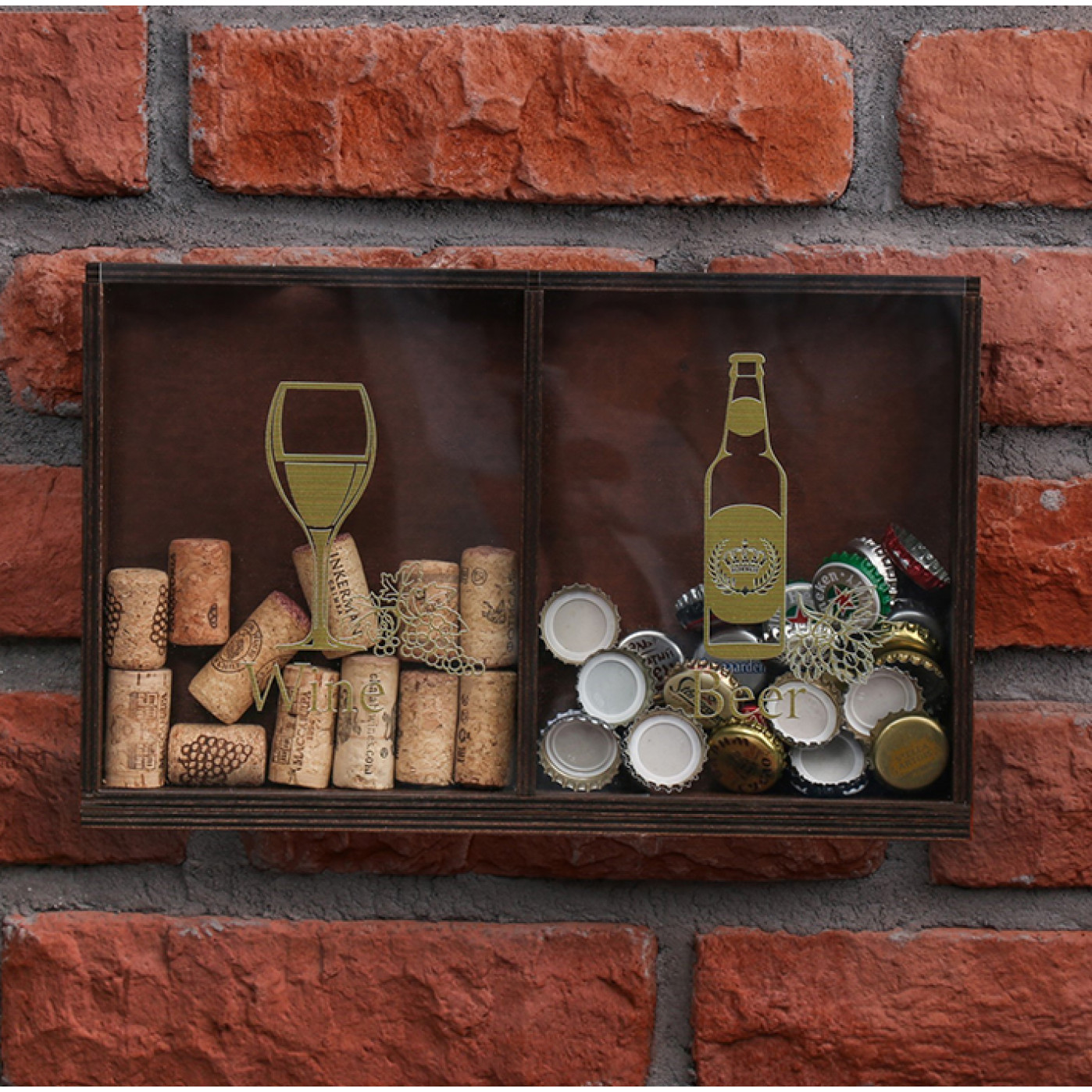 Двойная копилка для пробок и крышек Wine Beer