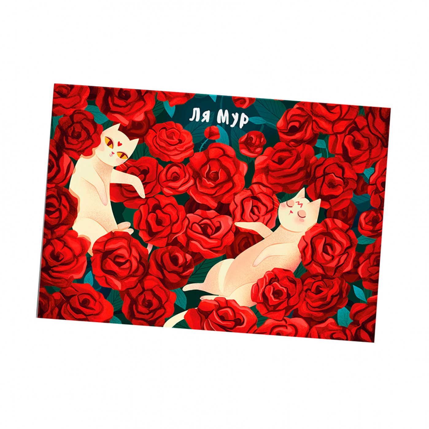Арома-открытка Роза и котики