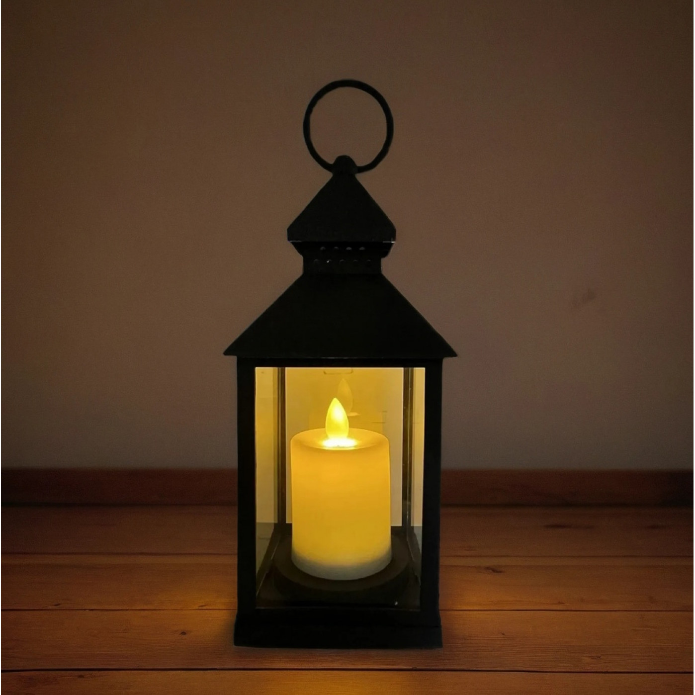 Светильник Фонарь в ретро стиле с электронной LED свечой