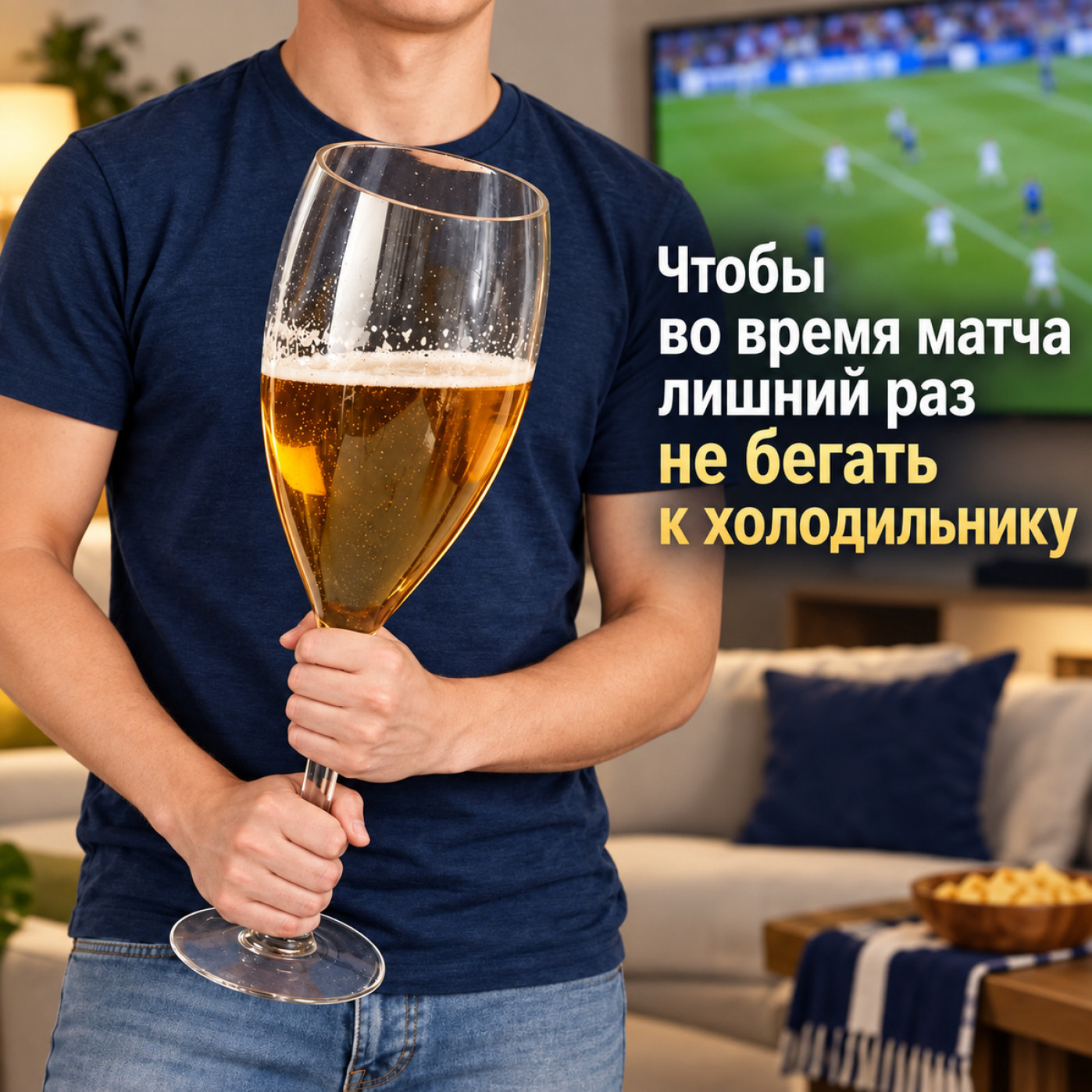 Гигантский бокал-прикол для шампанского