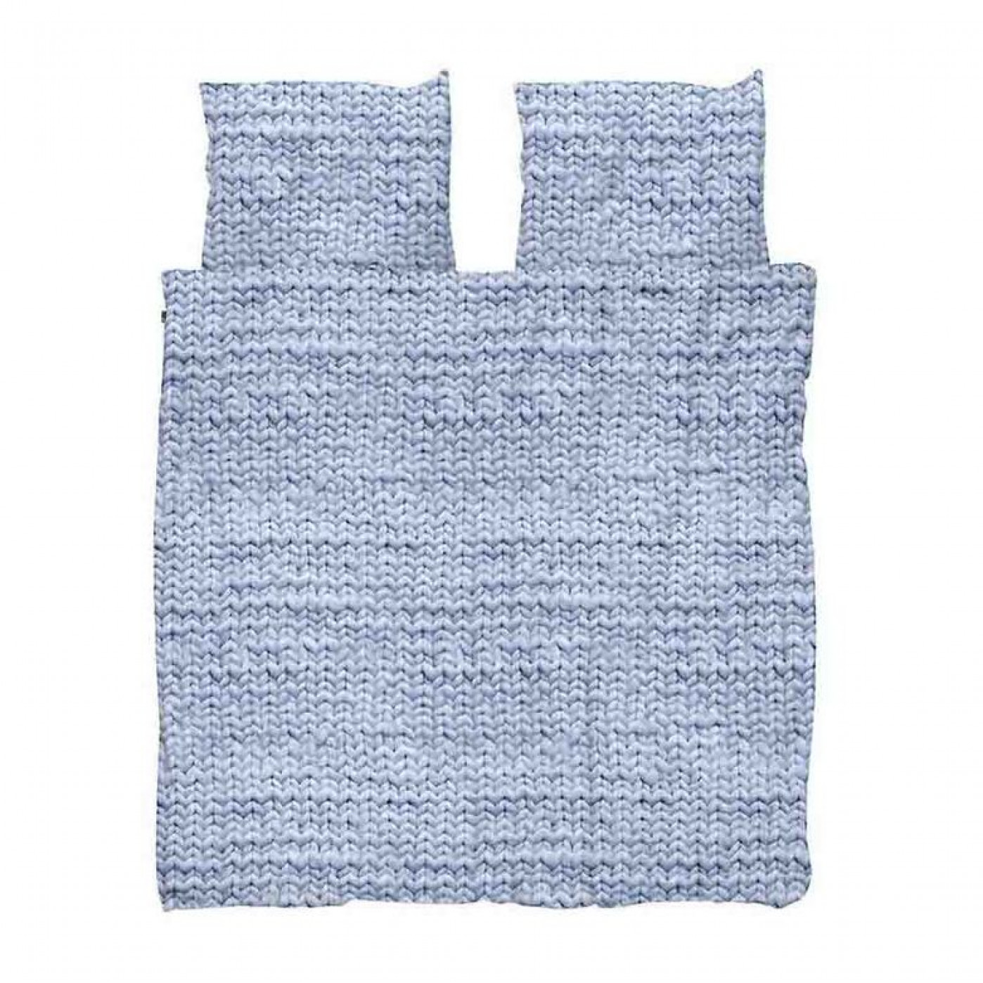 Комплект постельного белья Косичка синяя фланель 200 х 220 см.
