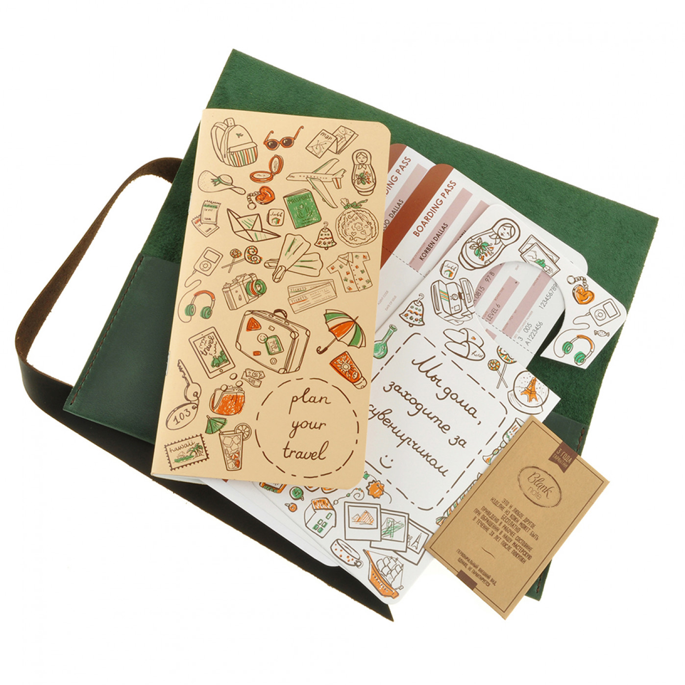 Тревел-кейс 1.0 BlankNote Изумруд-орех