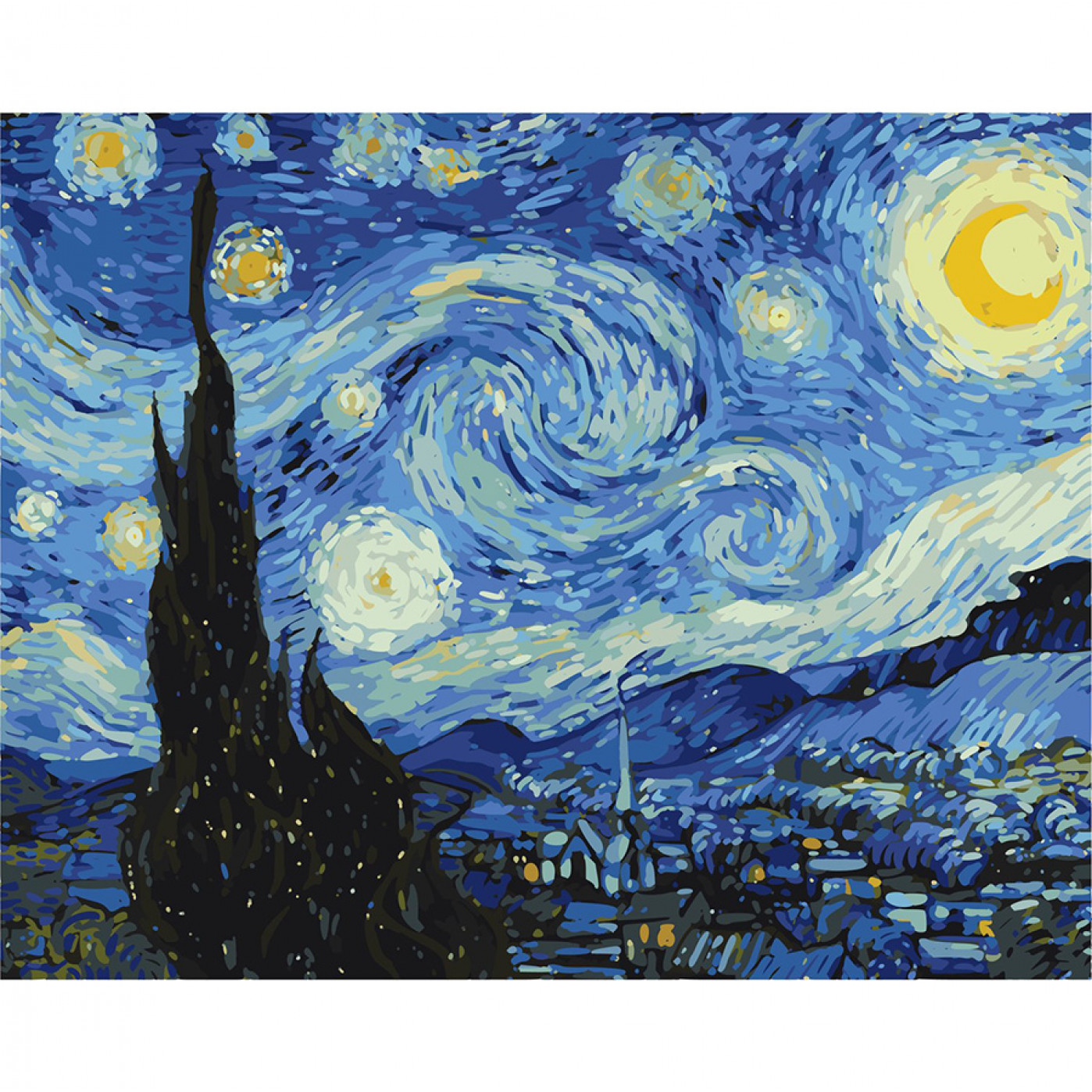Картина по номерам Ван Гог Звездная ночь