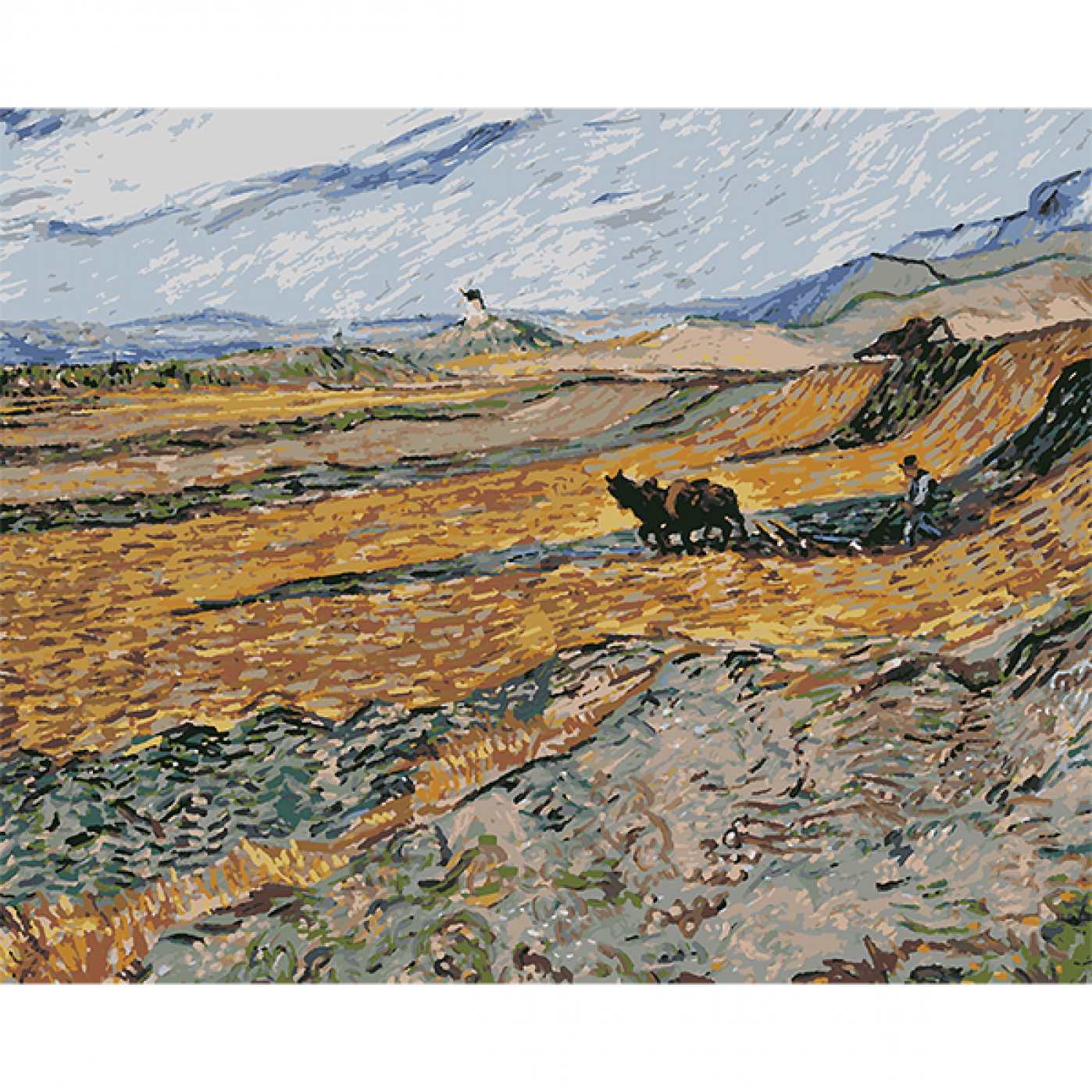Картина по номерам Ван Гог Пахарь в поле