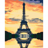 Картина по номерам Эйфелева башня на закате