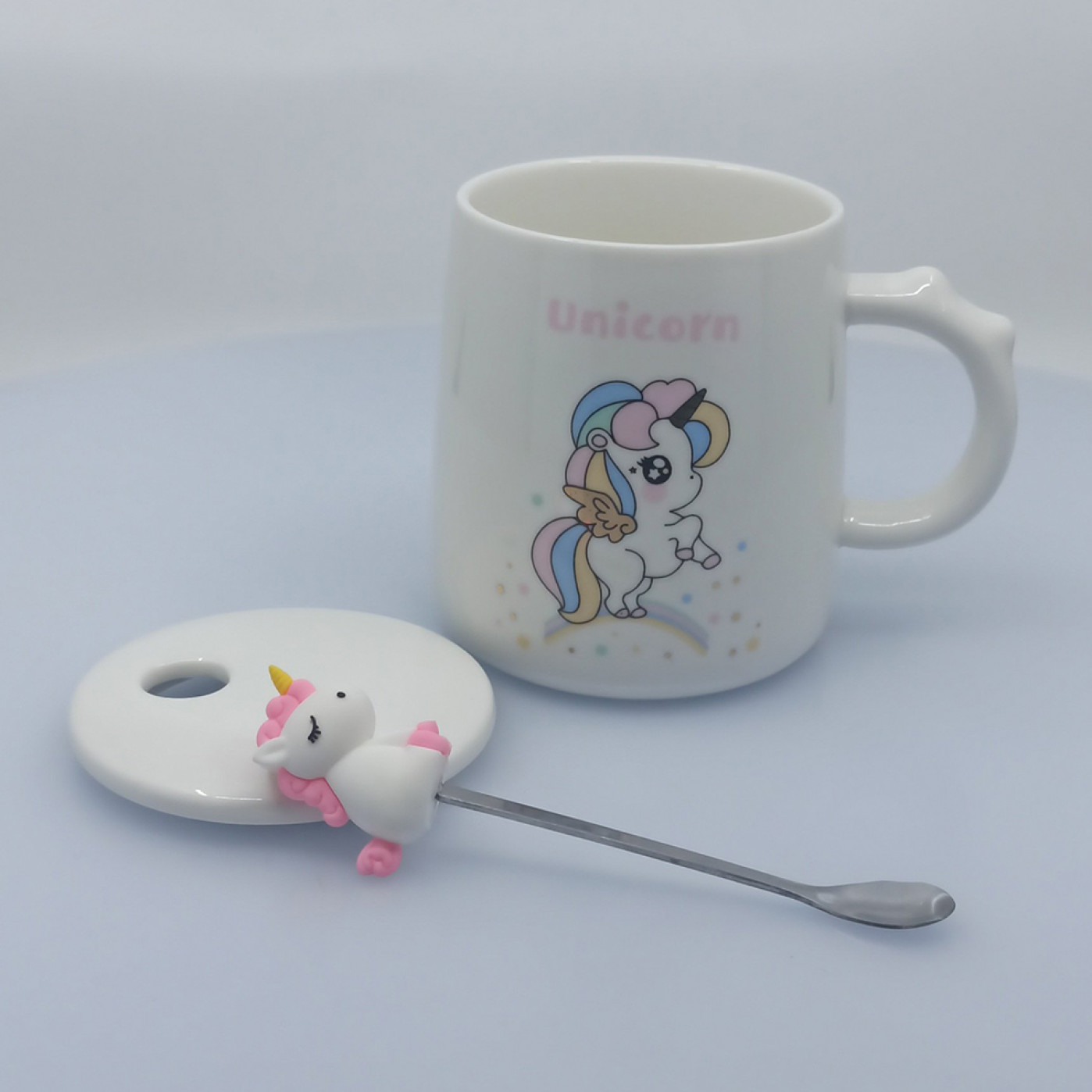 Кружка с крышкой и ложкой Color Unicorn Кружка с крышкой и ложкой Color Unicorn