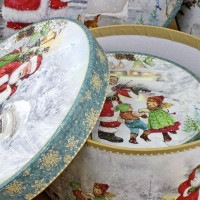 Подарочная коробка Дед Мороз и дети-2