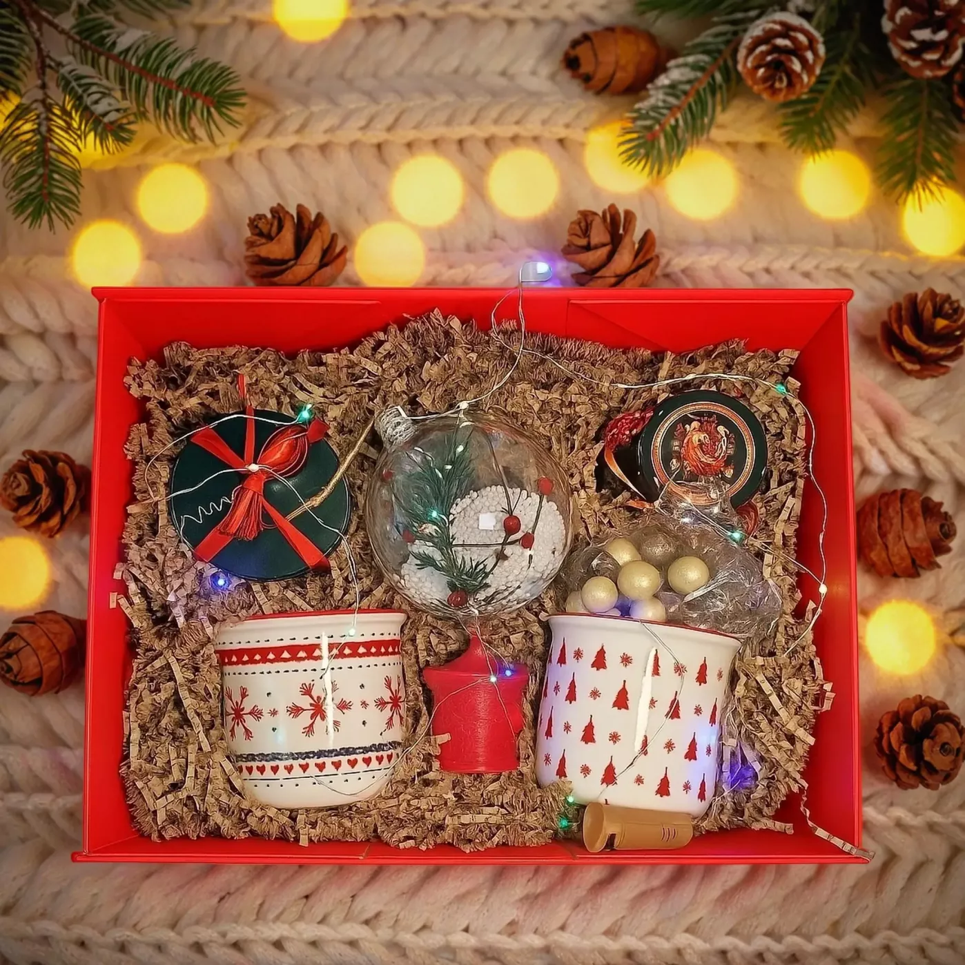 Большой новогодний подарочный набор для двоих 9 в одном