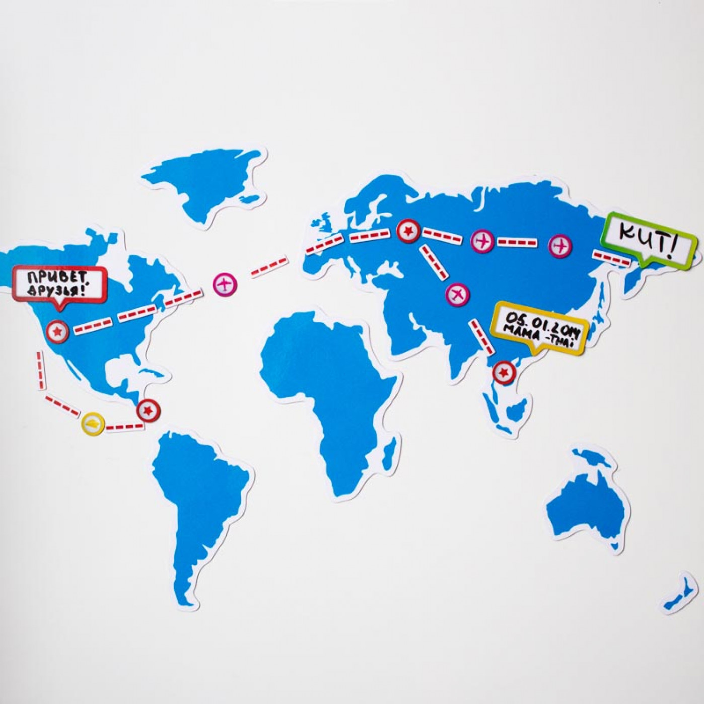 Магнитная карта мира My Trip