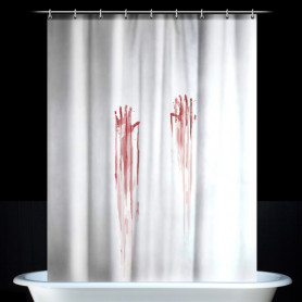 Кровавая штора для ванной-2