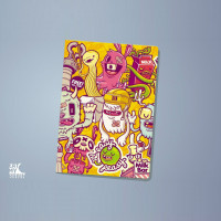 Обложка на паспорт Doodle Monsters