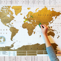 Truemap Original - большая стиральная скретч карта путешествий 