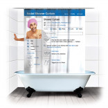 Социальная штора занавеска для ванной Facebook