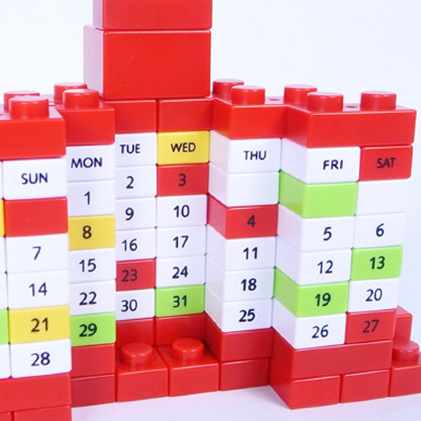 Календарь из кубиков. Конструктор календарика.