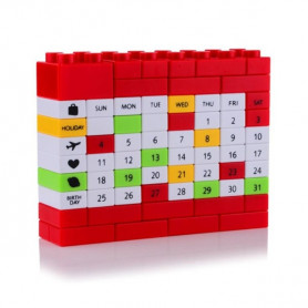 Календарь-конструктор Лего красный