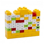 Календарь-конструктор Лего желтый