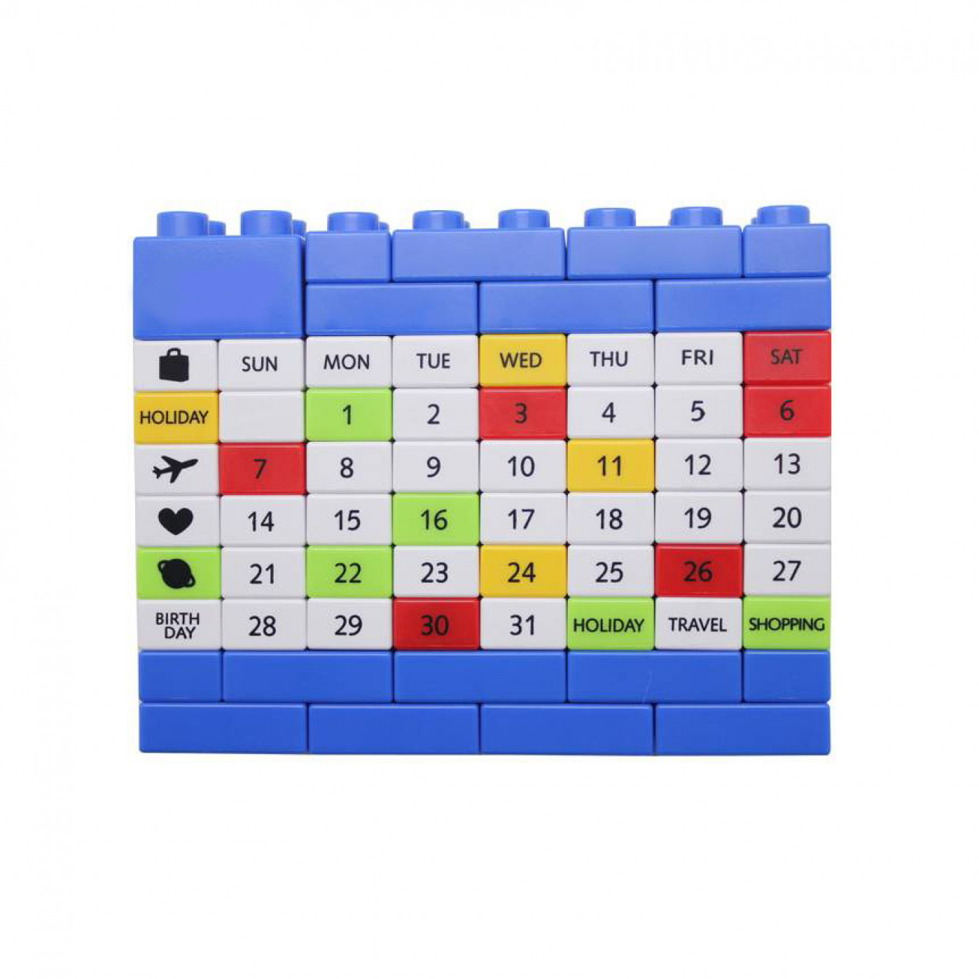 Календарь-конструктор Лего синий