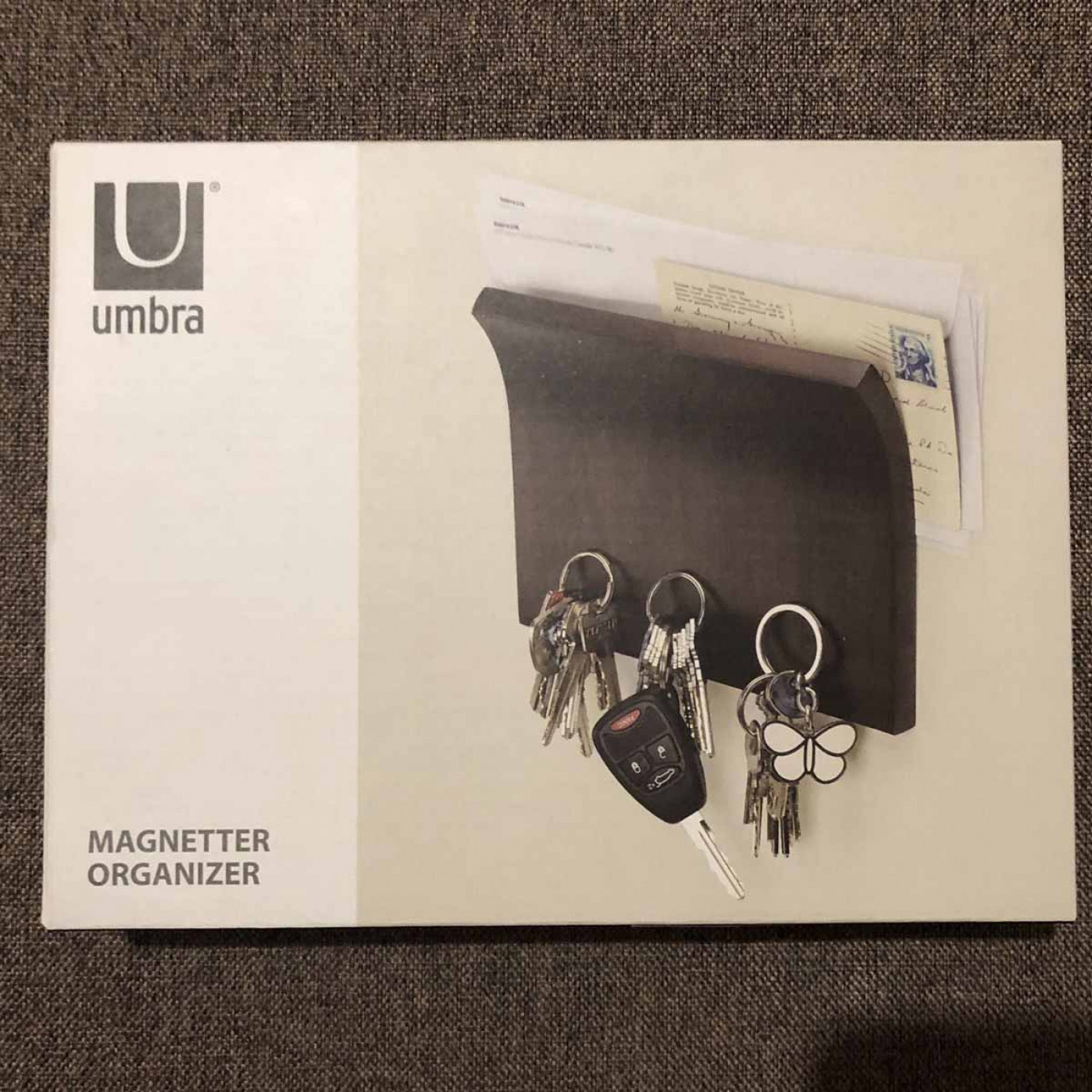 Держатель для ключей и писем Magnetter темное дерево