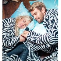 Плюшевый плед с рукавами Sleepy Wild Zebra-2