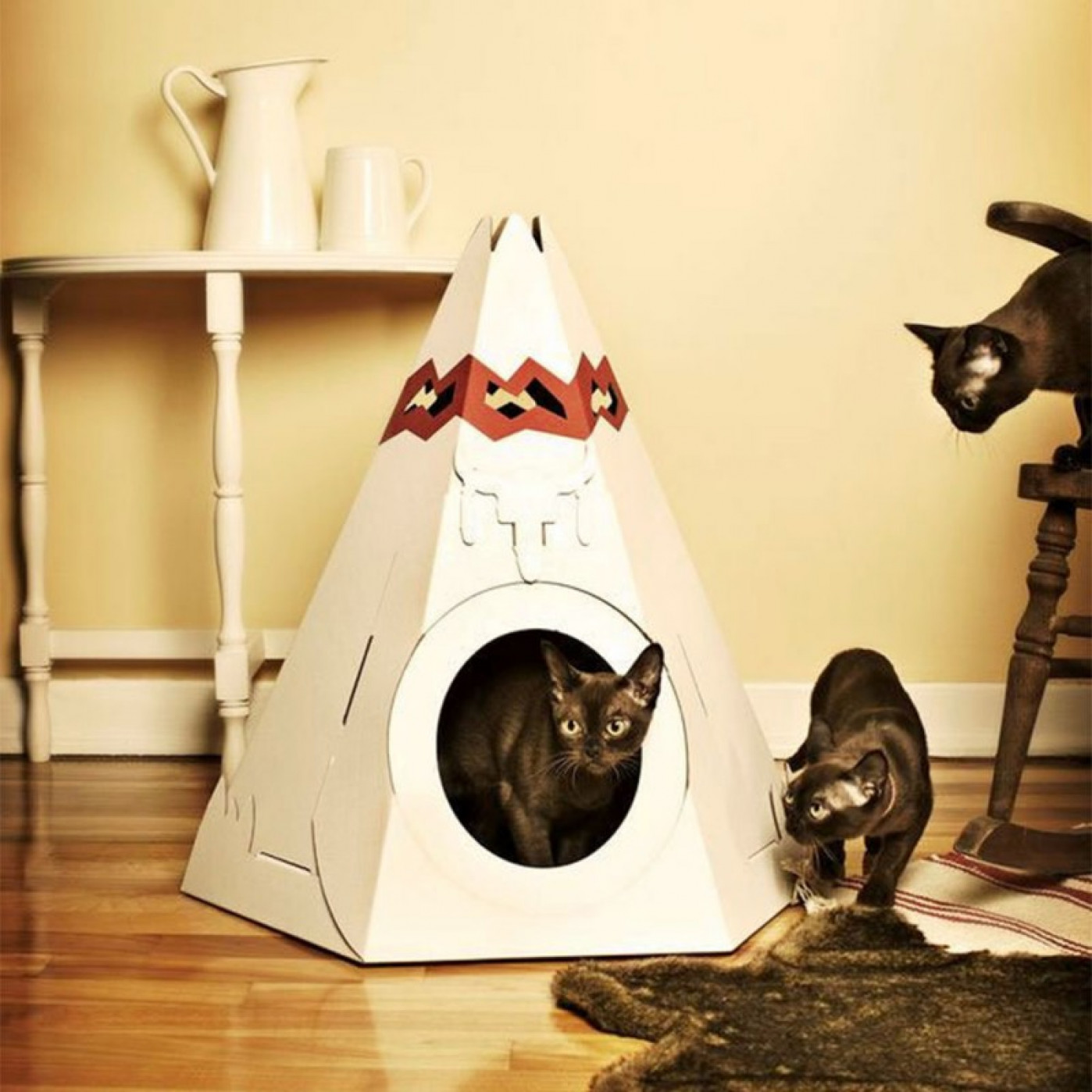 Игровой домик для кошек Teepee по цене 1500 ₽ в интернет-магазине подарковMagicMag