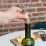 Пробка для хранения вина серебряный олень от Kikkerland