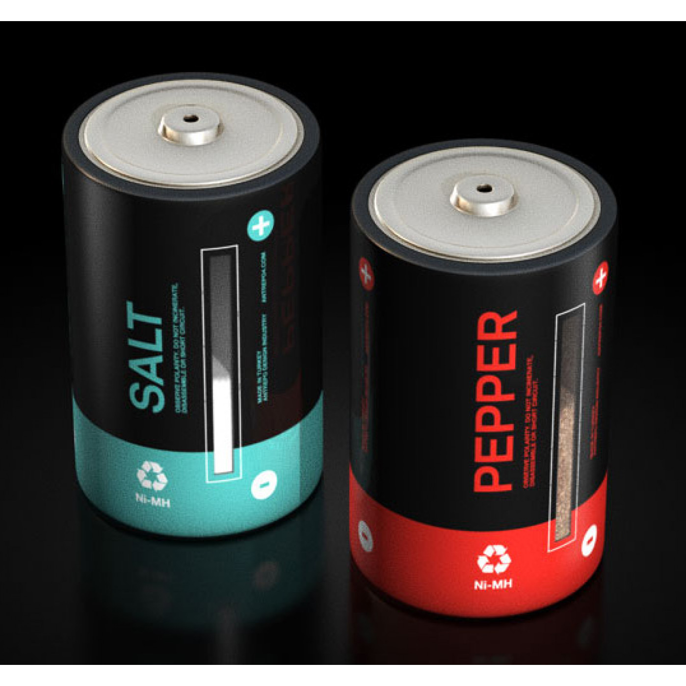Батарейки-солонки Salt Power Shakers