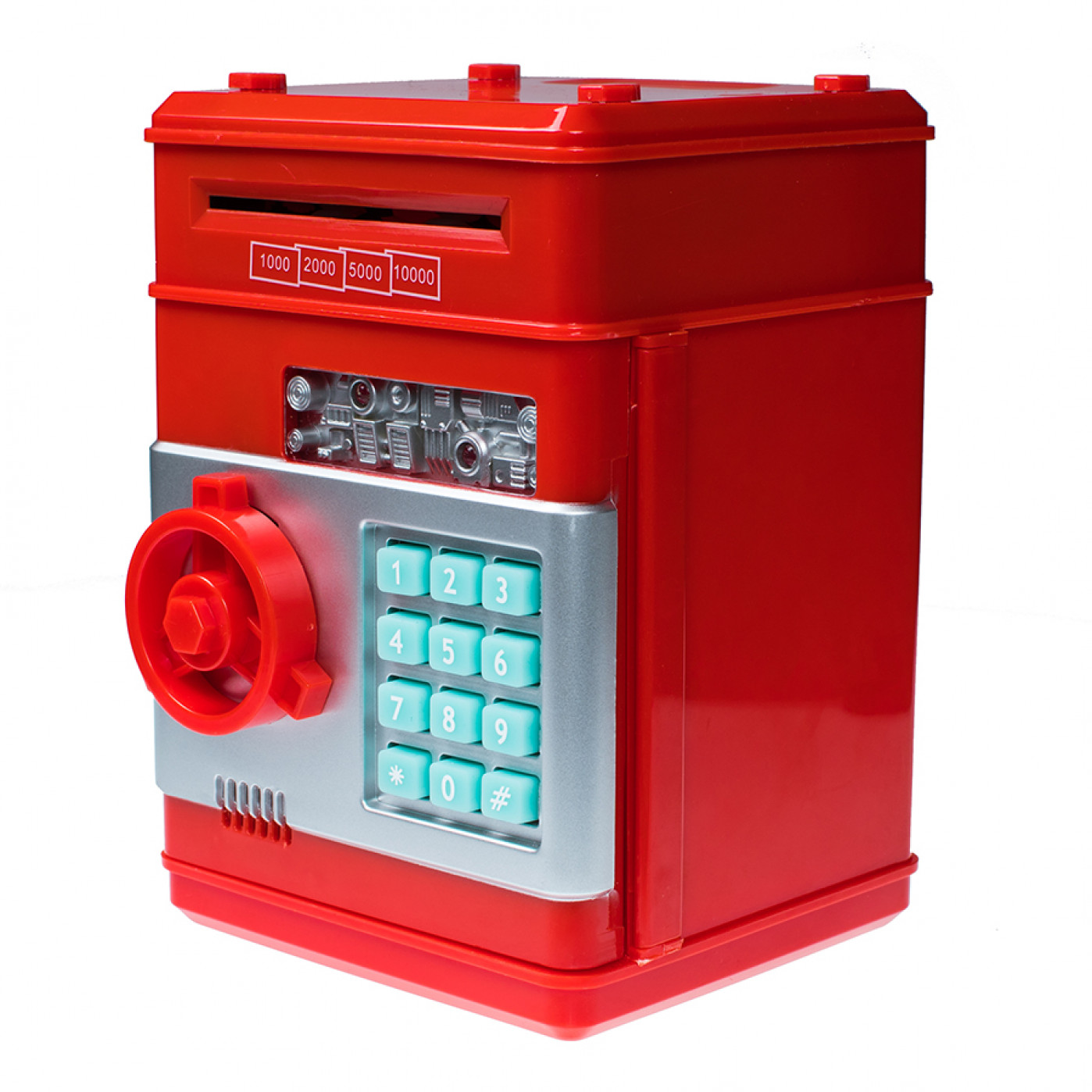 Электронная копилка-сейф с кодовым замком красная