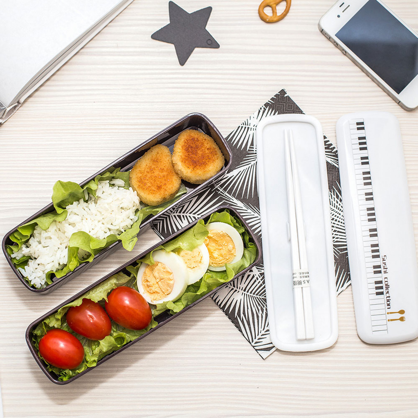 Двойной ланчбокс для микроволновки Uncle Bento Двойной ланчбокс для микроволновки Uncle Bento