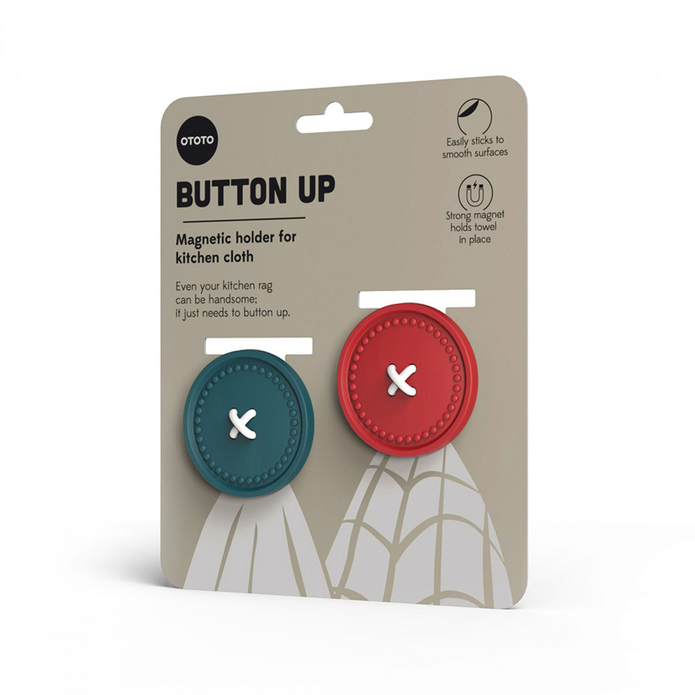 Магнитные Держатели для полотенец Button up разноцветные Магнитные Держатели для полотенец Button up разноцветные