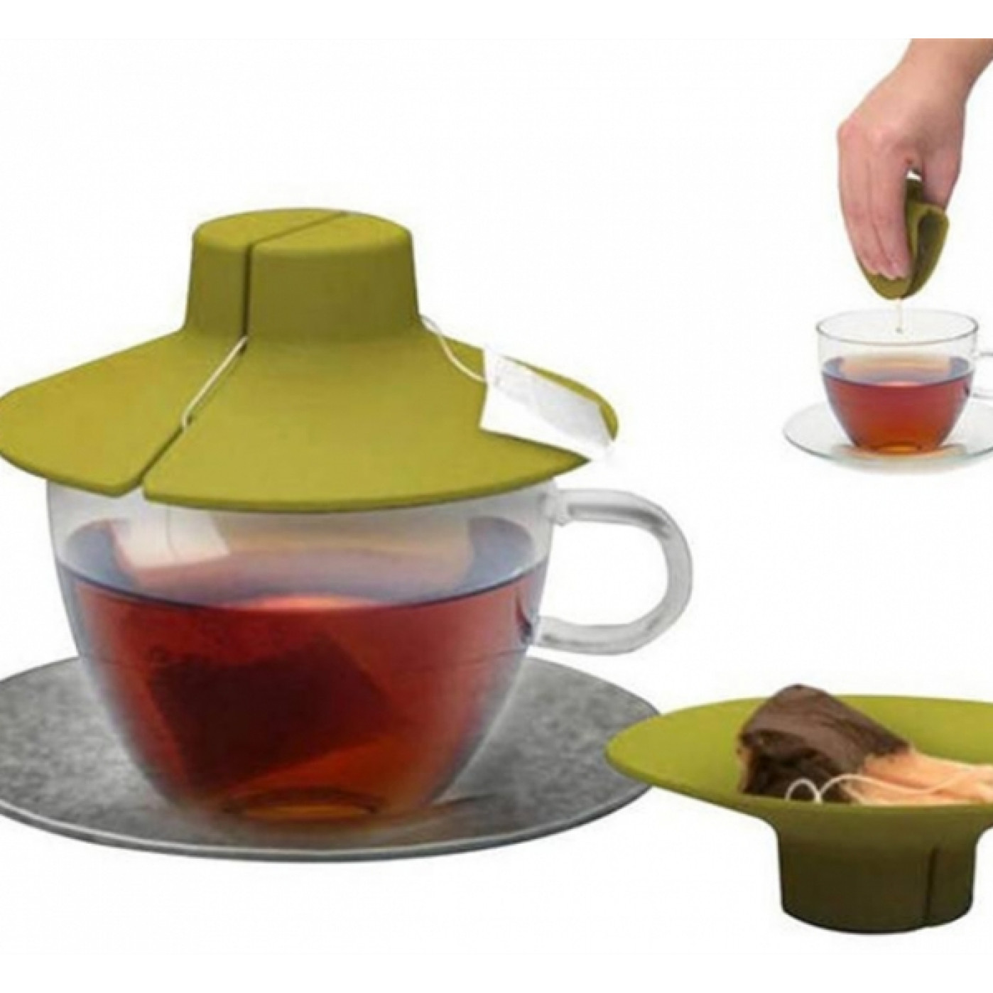 Силиконовая крышка для заваривания и отжима чайных пакетов Tea Bag Buddy 