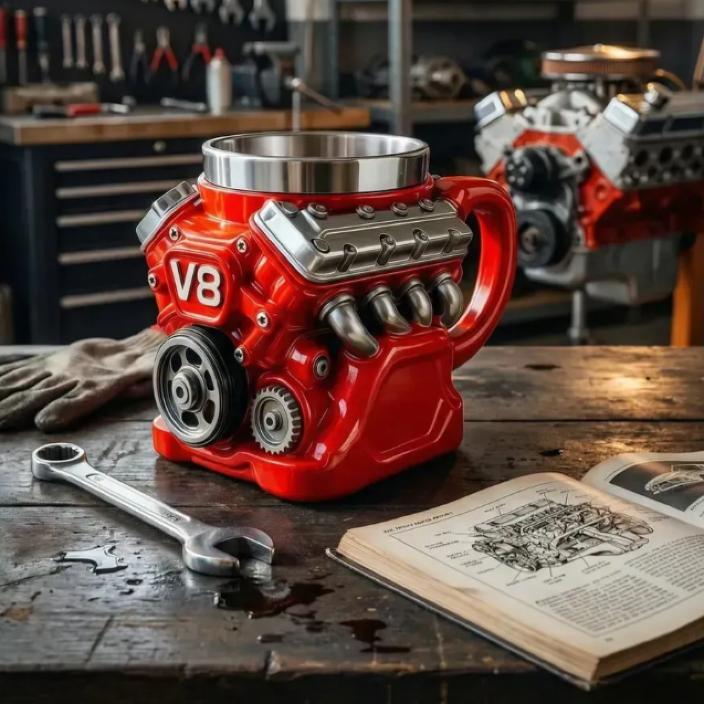 Кружка Двигатель V8 