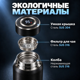 Термос 800 мл. черный-2