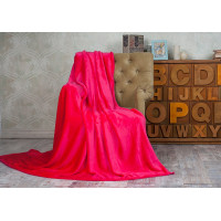 Классический плюшевый плед Sleepy Classic Малиновый 180x200 см 