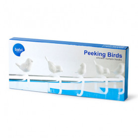 Крючки для душевой занавески Peeking Birds-2