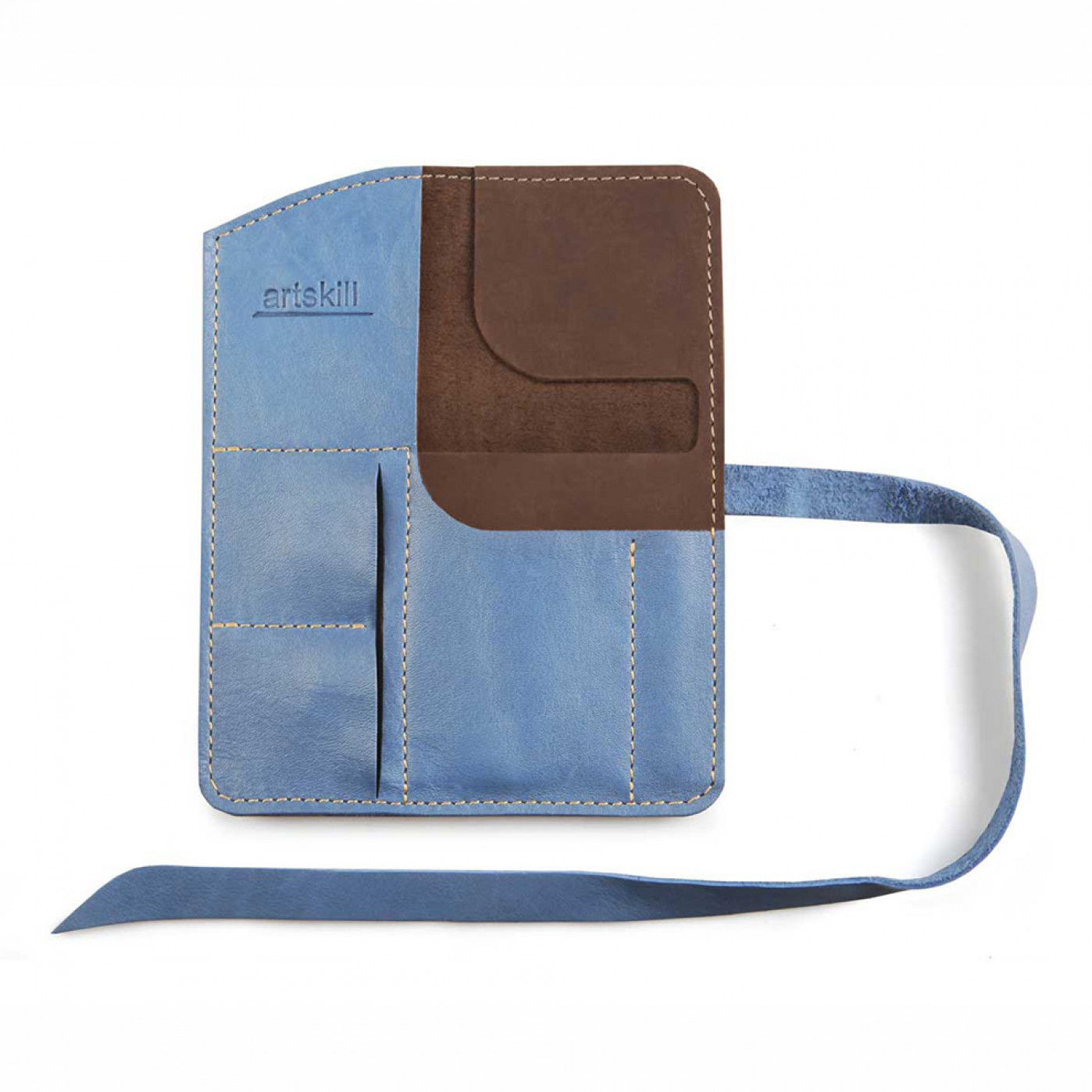 Пенал кожаный Artskill mini (голубой)