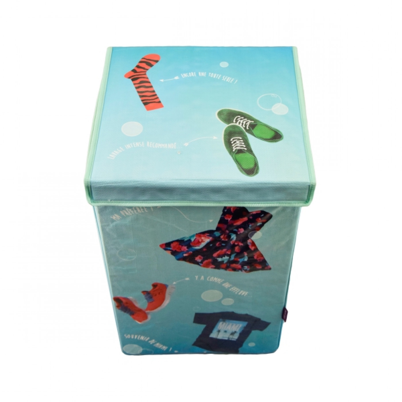 Складная корзина для белья с крышкой Histoire de linge