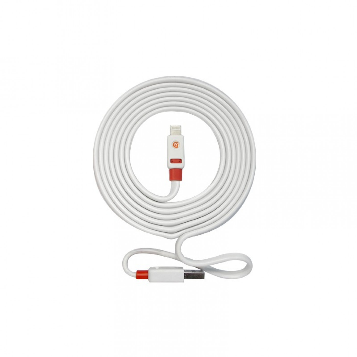 Плоский USB Дата-кабель Griffin Apple 8 pin Белый Плоский USB Дата-кабель Griffin Apple 8 pin Белый