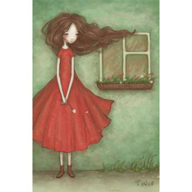 Открытка с конвертом  Красное 