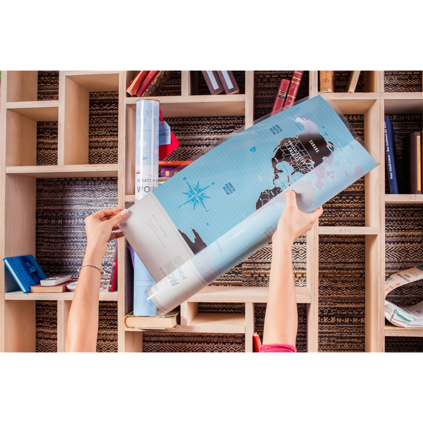 Пластиковая Скретч Карта Мира Silver Premium edition