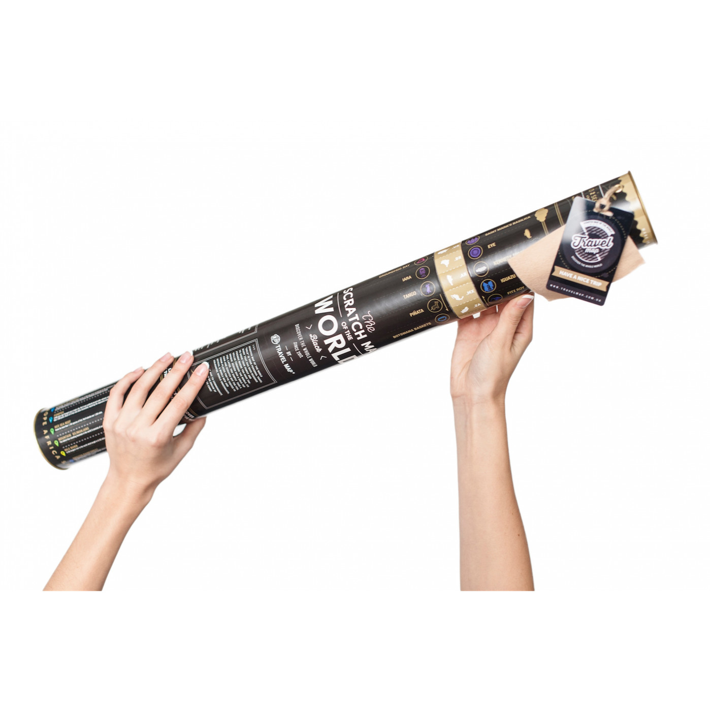 Пластиковая Скретч Карта Мира Black Premium edition