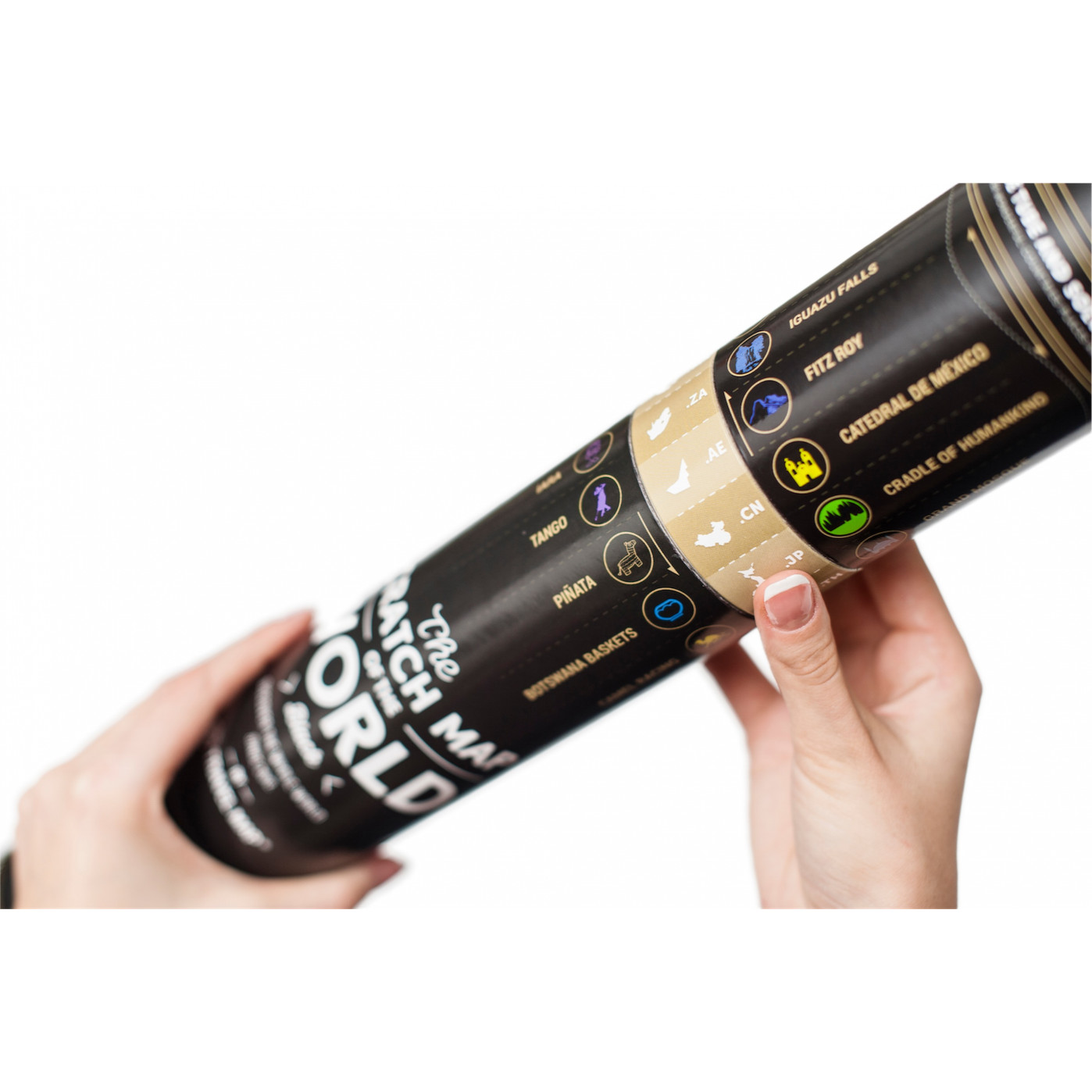 Пластиковая Скретч Карта Мира Black Premium edition