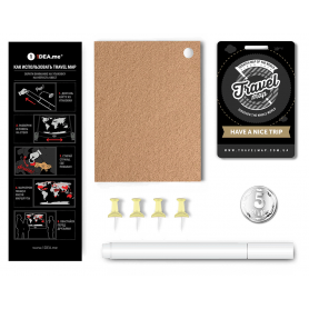 Пластиковая Скретч Карта Мира Black Premium edition-2