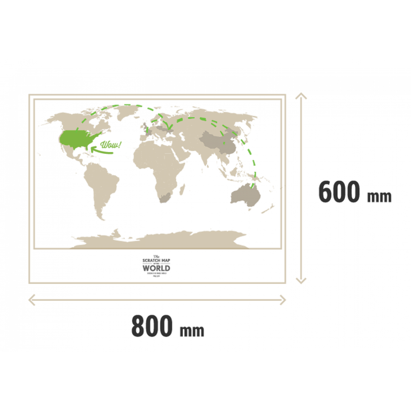 Пластиковая Скретч Карта Мира Black Premium edition