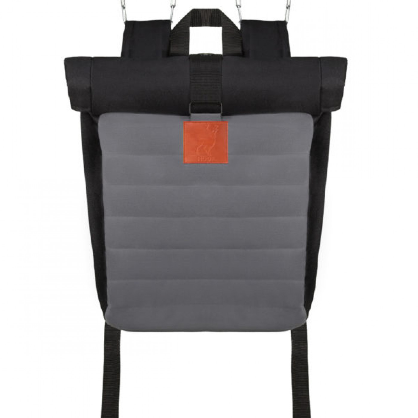 Ролл-топ рюкзак с изменяющимся объемом серый