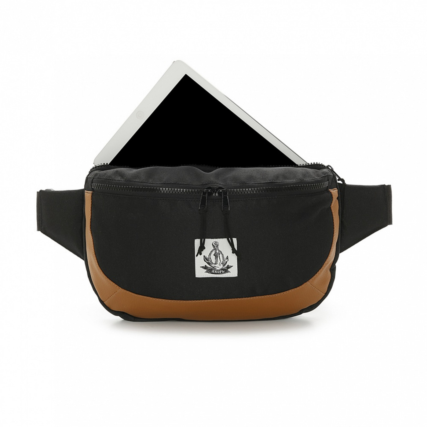 Сумка поясная Якорь Баркаc Черная