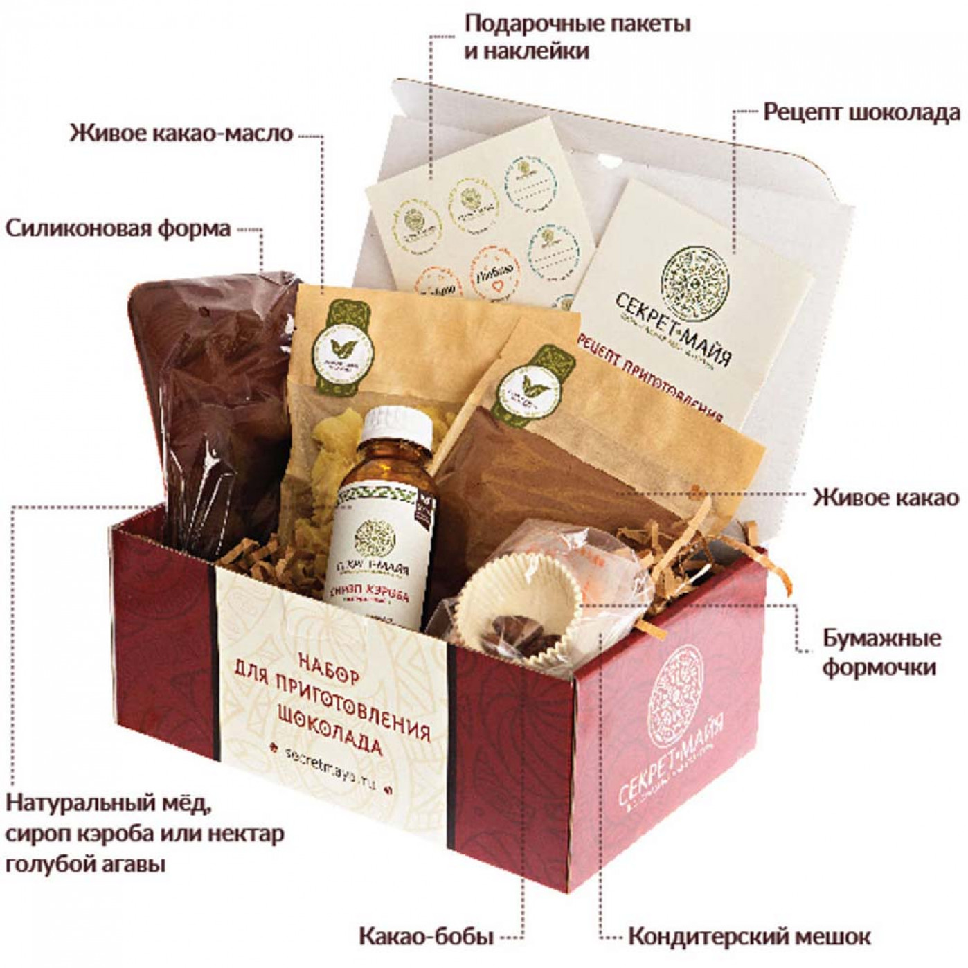 Набор для приготовления шоколада Секрет Майя Master Carob
